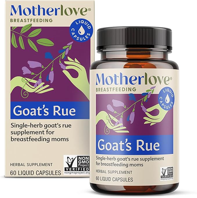 Motherlove Goat’s Rue (60 Liquid caps) Lactation Supplement for Breast Tissue Development &amp Supporting Breast Milk Supply —Non-GMO Organic Herbs Vegan Kosher Soy-Free