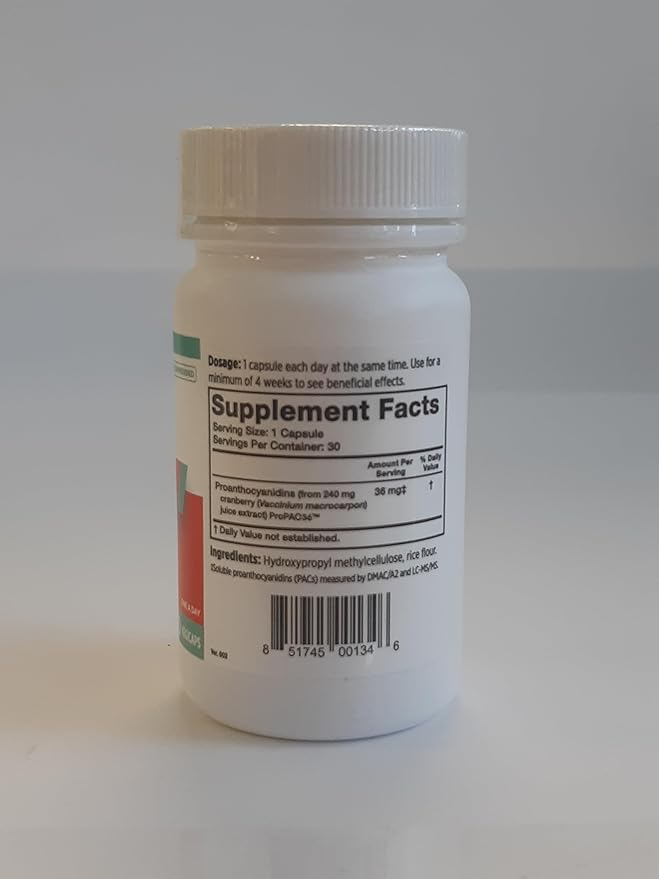 Szio+ Utiva Cranberry PACs – Clinically Studied Ingredients 36mg PACs Extract - UTI Prevention for Women - Urinary Tract Health – Cranberry Supplement Pills for Bladder Health 30 Vegi Capsules