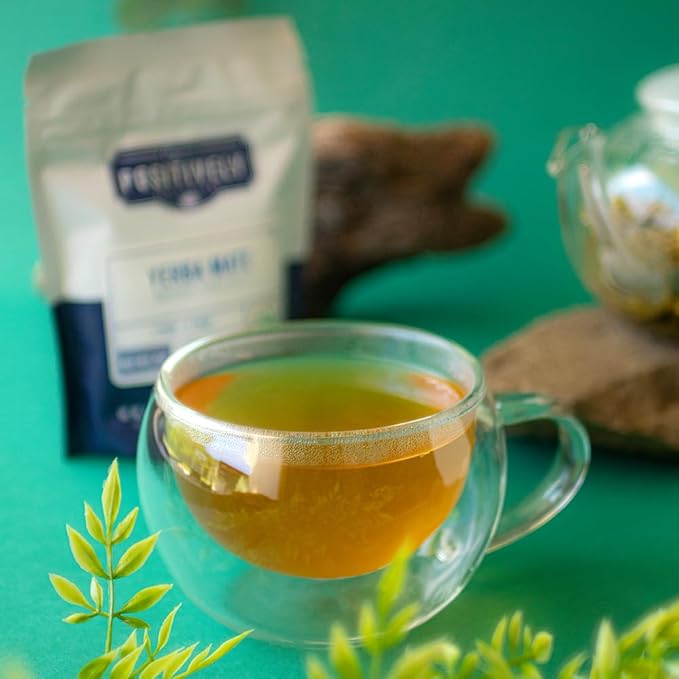 Organic Positively Tea Company Yerba Mate Tea (Unsmoked) Loose Leaf 16 Ounce