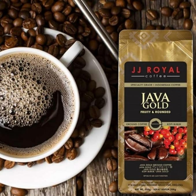 JJ Royal Coffee Java Gold 200g Ground Coffee (Pack of 4)