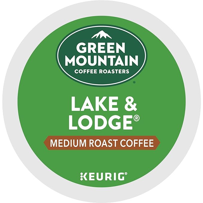 Green Mountain Coffee Roasters Lake and Lodge Blend Keurig Single-Serve K-Cup pods Dark Roast Coffee 60 Count (6 Packs of 10)