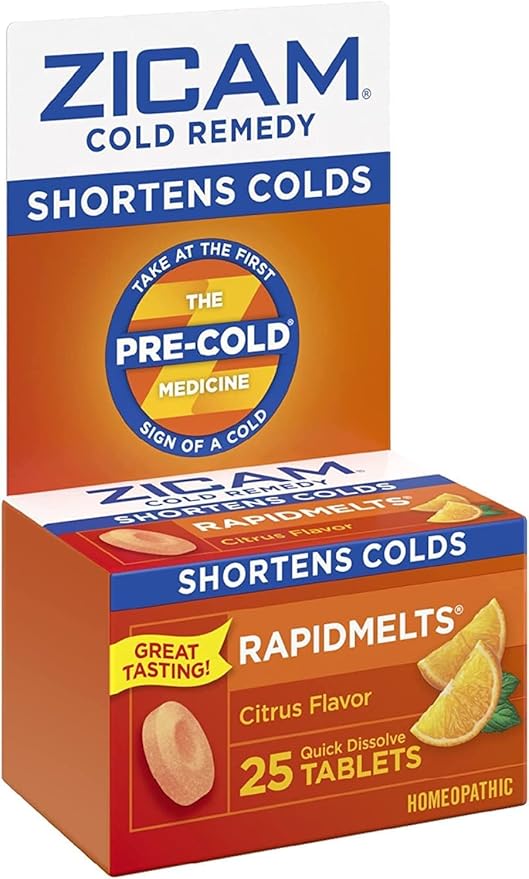 Zicam Cold Remedy Rapidmelts Citrus Flavor 25 tabs (Pack of 3)