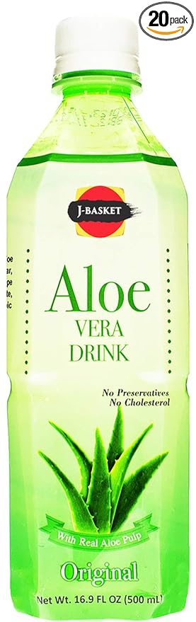 Hapi Aloe Vera Drink Original 16.9 Ounce (Pack of 20)
