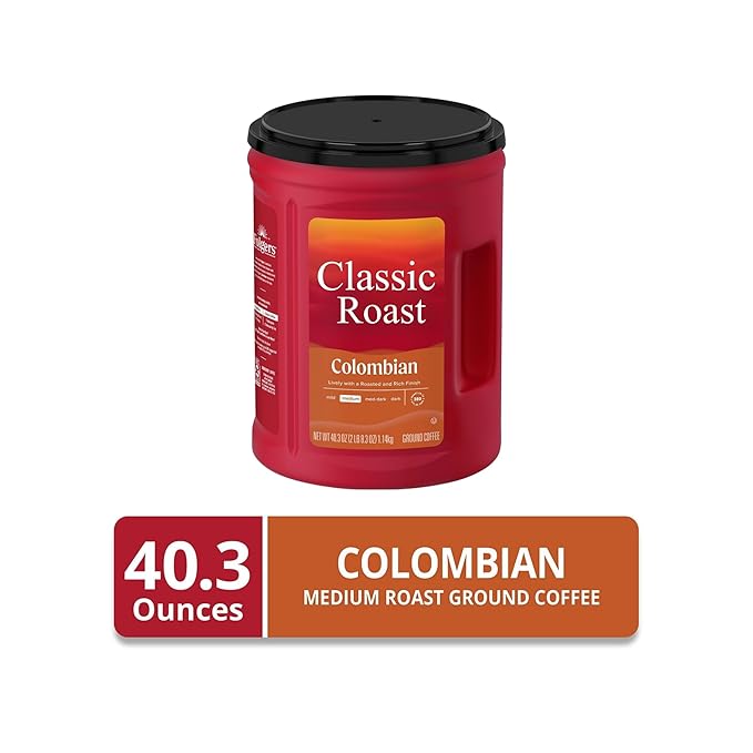Fogers 100% Colombian Medium Roast Ground Coffee 40.3 oz Bulk Supply for Home Office and Professional Use
