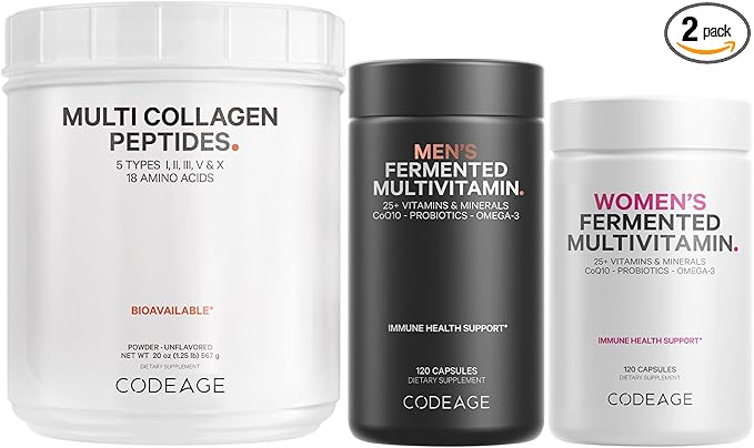 Codeage - Multi Collagen Protein + His and Her Multivitamin Bundle