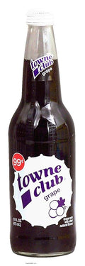 towne club grape soda with other natural flavors 16 fl oz Glass Bottle