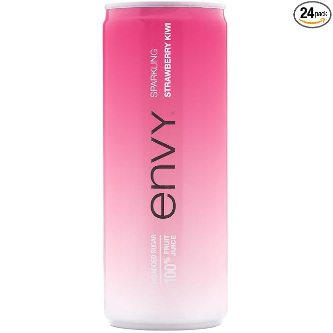 Envy Sparkling 100% Fruit Juice Strawberry Kiwi 8oz (Case of 24)