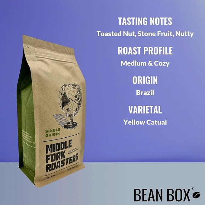 Brazil Canaan Estate - Roasted by Middle Fork Roasters - Whole Bean Coffee - 2 Pound Bag