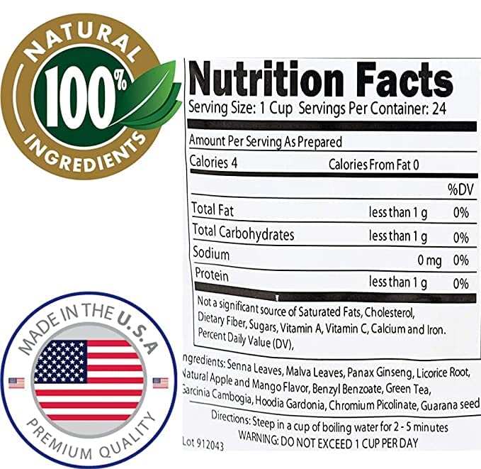 Energybolizer Perfect Weight Herbal Tea (24 Bags)| Natural Energy Booster for Women and Men | Increase Energy Improve Digestion (Alphonso Mango)