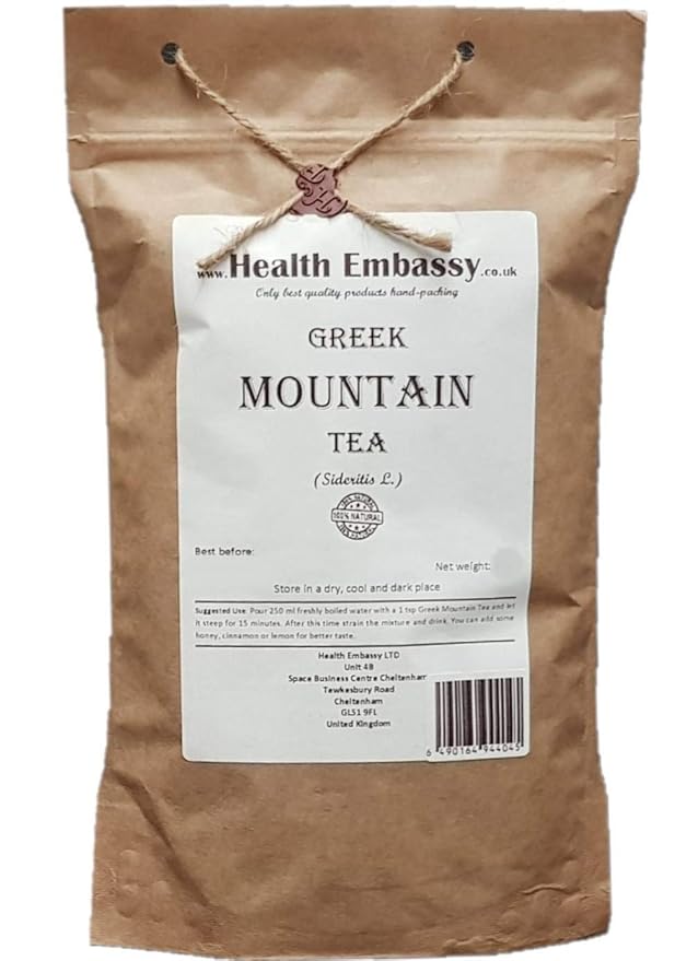 Health Embassy Greek Mountain Tea | Sideritis Scardica | Herbal Tea (50g)