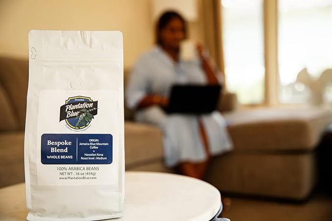 Fusion Elegance Duo: 1lb Jamaica Blue Mountain Ground + 1lb Bespoke Blend Whole Beans Medium Roast Bundle