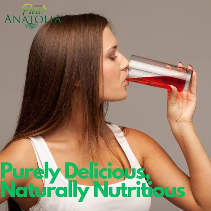 Organic Fruit Juices by Pure Anatolia • Pomegranate • Carrot Mix • Green Detox • Antioxidant • Tart Cherry • USDA Organic Gluten Free Vegan - 6 Glass Bottles of 32 fl oz. (Strawberry+)
