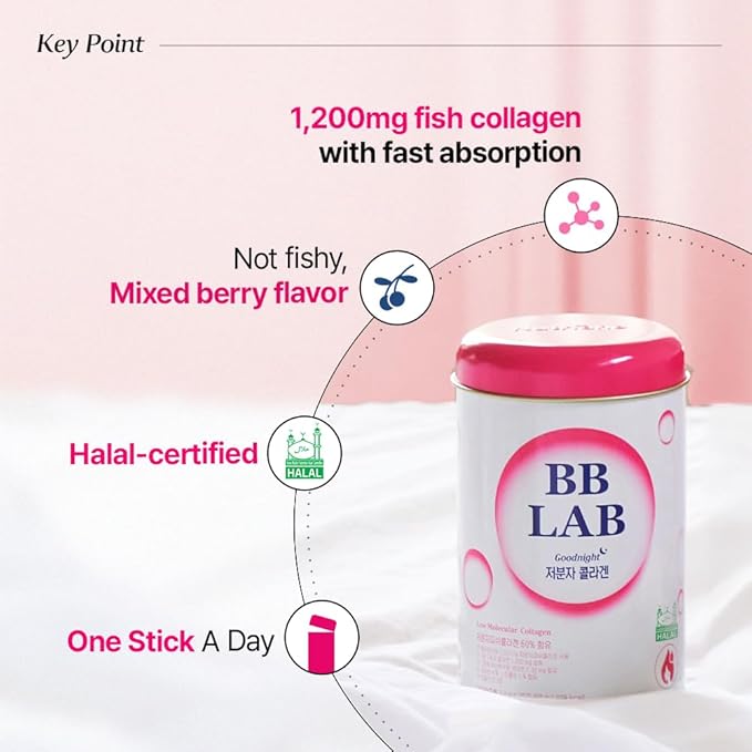 [Day&ampNight TotalCare Set] Good Night Collagen Low Molecular Collagen 5000 Powder Stick Halal Certified Korean Marine Collagen Fish Collagen Vitamin C Glutathione Fast Absorption