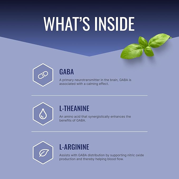 Approved Science GABA+ - Promote Calm Improve Sleep Boost Mood - GABA L-Theanine L-Arginine Vitamin B6 BioPerine - High Absorption - 180 Capsules - Vegan