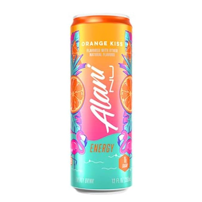 Generic Alani. Nu Energy Drink ORANGE | (Pack Of 15) | Sugar Free Low Calorie Energy Drinks | 200mg Caffeine | Zero Sugar | 10 Calories | 12 Fl Oz Cans - By The Munchie Mix