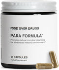 Food Over Drugs para Formula - Full Spectrum Herbal Cleanse for Humans - Natural Intestinal Microbial Detox &amp Complete Body Cleanse - 60 Count (Pack of 1)