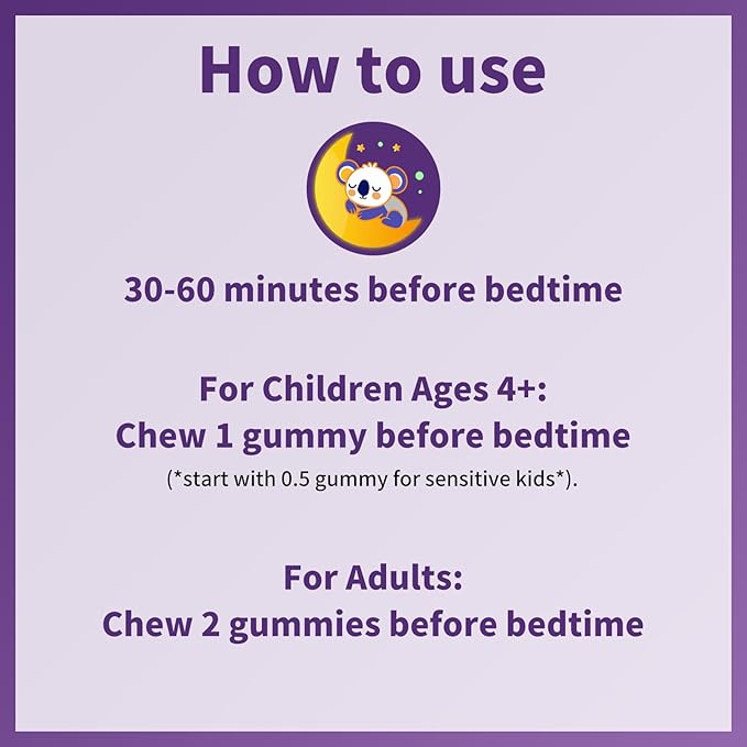 Kids Melatonin 1mg Gummies Twin Pack (120 Count) 2x60 Strawberry Gummies Safe Sleep Support for Ages 4+ with L-Theanine Vegan Sugar Free