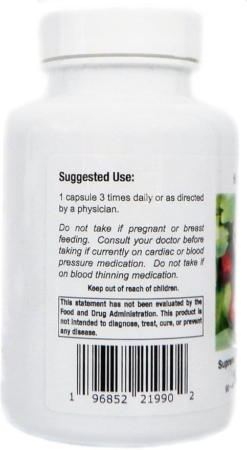 Supreme Nutrition Hawthorn 90 Pure Hawthorn Berry Vegetarian Capsules (Pack of 2)