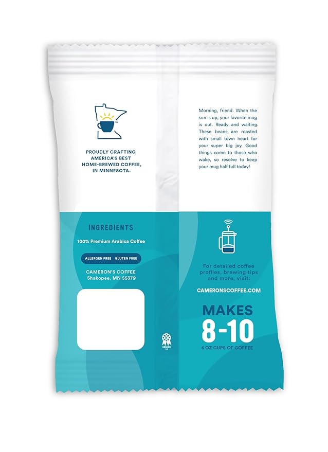 Cameron's Coffee Roasted Ground Coffee Bags Decaf Breakfast Blend 2.5-Ounce (Pack of 42)