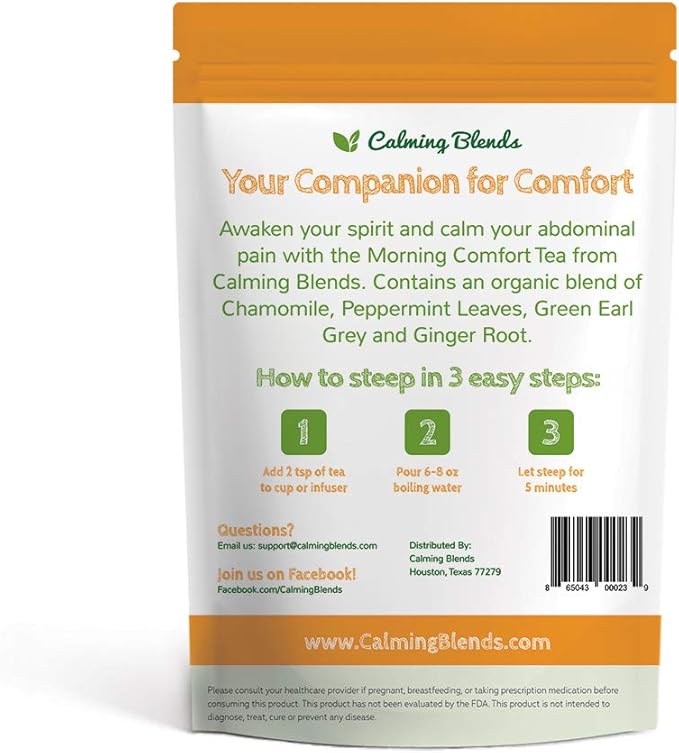 CALMING BLENDS Tea Bundle Pack | Diverticulitis Morning Comfort Tea Probiotic Infuser | Supports Complete Digestive Health