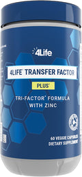4Life Transfer Factor Plus - Support with Zinc Super Mushroom Blend (Maitake Shiitake Agaricus) and Colostrum &amp Egg Yolk Extracts - 60 Capsules