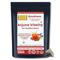 KRIHAN Organic Arjuna Herbal Tea – 40 Tea Bags (80g) | Terminalia Arjuna for Heart Health Blood Pressure &amp Cardiovascular Support | Caffeine-Free Non-GMO Plant-Based Arjun ki Chaal Tea