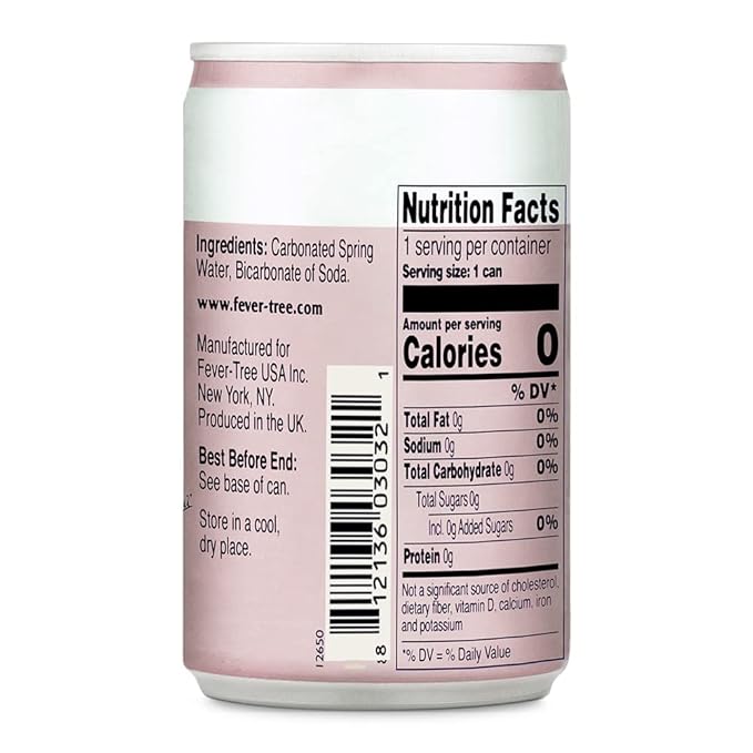 Fever-Tree Premium Club Soda Cans 24pk/5.07 Fl Oz No Artificial Sweeteners Flavorings or Preservatives (Pack of 3)