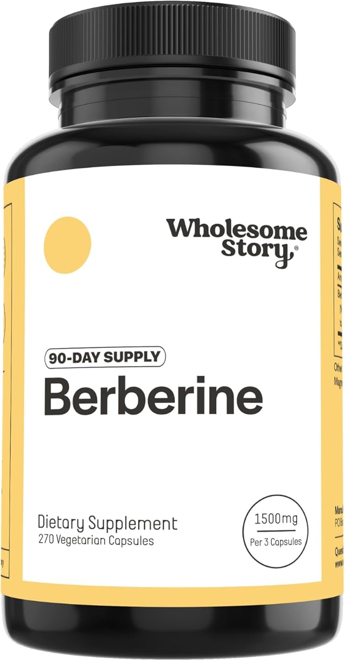 Berberine Supplement 1500mg | Berberine 500mg Per Capsule | 97% Standardized Purity | Supports Metabolic Profiles &amp Hormonal Balance | 270 Berberine HCL Capsules | Berberine Supplements 90-Day Sup