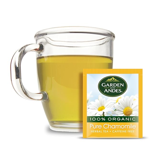 Garden of the Andes - Organic Chamomile Tea - 20 Tea Bags/Box Pack of 6 (120 Count) - Caffeine-Free Herbal Infusion from Handpicked Flowers - Supports Digestive Comfort and Promotes Relaxation