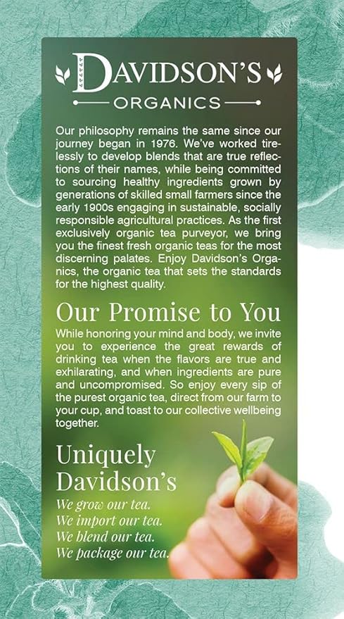 Davidson's Organics Tulsi Pure Leaves 25-count Tea Bags Pack of 6