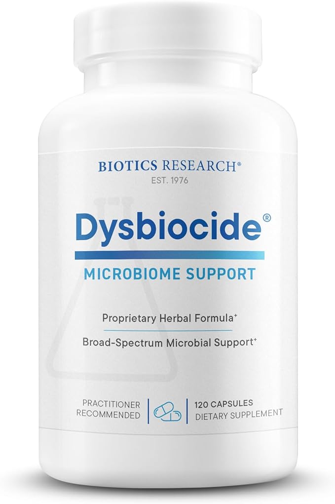 Biotics Research Dysbiocide Synergistic Botanical Blend Supports Normal Gut Health for Women &amp Men - Digestive Health Supplement - Supports Balanced Gut microbiome - 120 Capsules