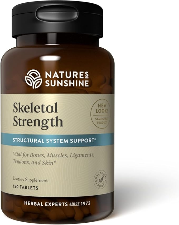 Nature's Sunshine Skeletal Strength 150 Tablets | Bone Health Supplements for Women and Men with Calcium Magnesium Iron Manganese and Vitamin D C A and B