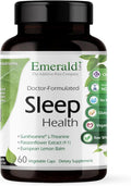 Emerald Labs Sleep Health - Sleep Support Supplement with Suntheanine L-Theanine Melatonin European Lemon Balm &amp Passionflower - Gluten Free Vegan - 60 Vegetable Capsules (Up to 30-Day Supply)