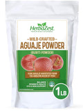 HerbaZest Aguaje Powder – 16 Ounce (1 Full LB) – Vegan &amp Gluten Free – Wild Crafted &amp 100% Pure – Perfect for Smoothies Baked &amp Non-Baked Goods Yogurt &amp Cereal Ice Cream &amp More