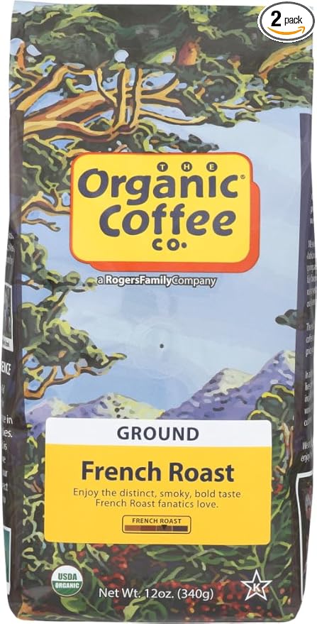 Organic Coffee Co. French Roast Ground Coffee 12 oz (340 g) -- 2PC