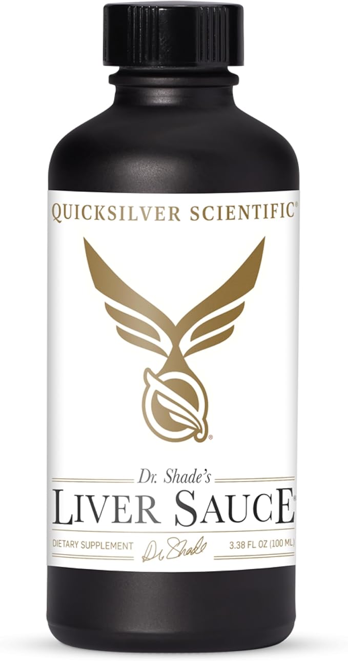 Quicksilver Scientific Liver Sauce - Liposomal Liver Detox with DIM Quercetin Lipoic Acid Milk Thistle and Dandelion Root Supplement - Supports Bile &amp Toxin Momentum (100 ml / 3.38 oz)