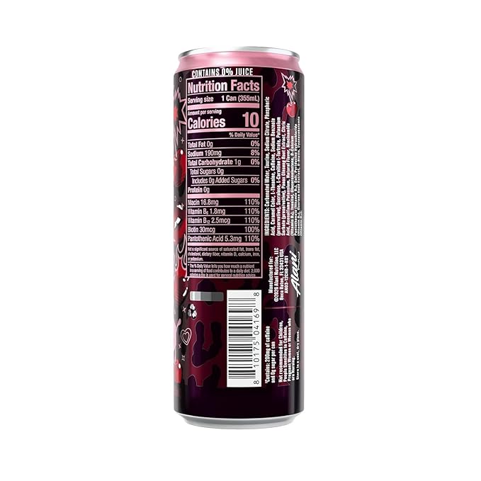 Alani Cherry Bomb Energy Drink Sugar Free Low Calorie Energy Drinks - 12 fl oz Can (6 Pack)