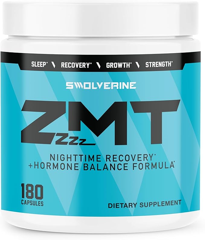 Swolverine ZMT | Advanced Sleep Supplement with Zinc Magnesium Glyciante GABA Theanine Valerian Root Tryptophan (30 Servings)