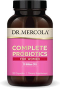 Dr. Mercola Complete Probiotics for Women - Supports Gut Vaginal &amp Immune Health - Contains Lactobacillus Strains - Non-GMO Gluten-Free &amp Soy-Free - 90 Capsules (90 Servings)
