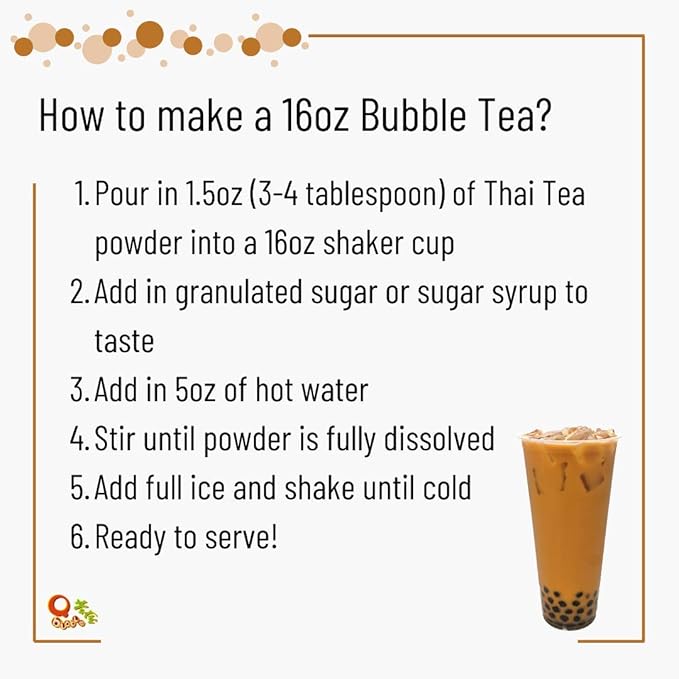 Qbubble Tea Powder Thai 2.2 Pound