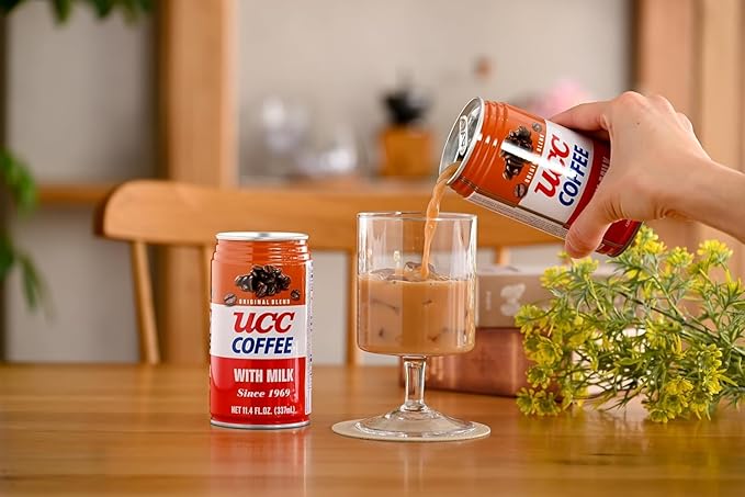 UCC Original Blend Coffee With Milk Ready To Drink Coffee Imported from Japan 11.3 oz (Pack of 24)