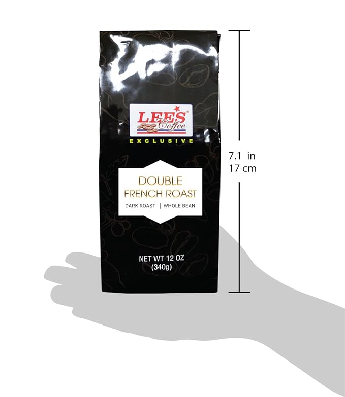 Lee's Coffee Exclusive Whole Bean Coffee Double French Roast 12 Ounce