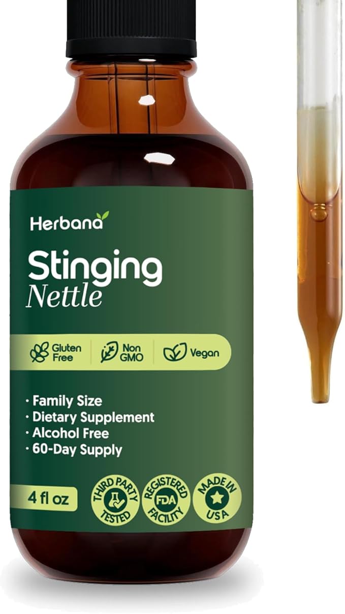 Stinging Nettle Leaf and Root 4 fl oz Liquid Extract - Natural Urinary &amp Kidney Support for Man and Woman - Organic Urtica Dioica - High Potency Herbal Supplement - 60-Day Supply