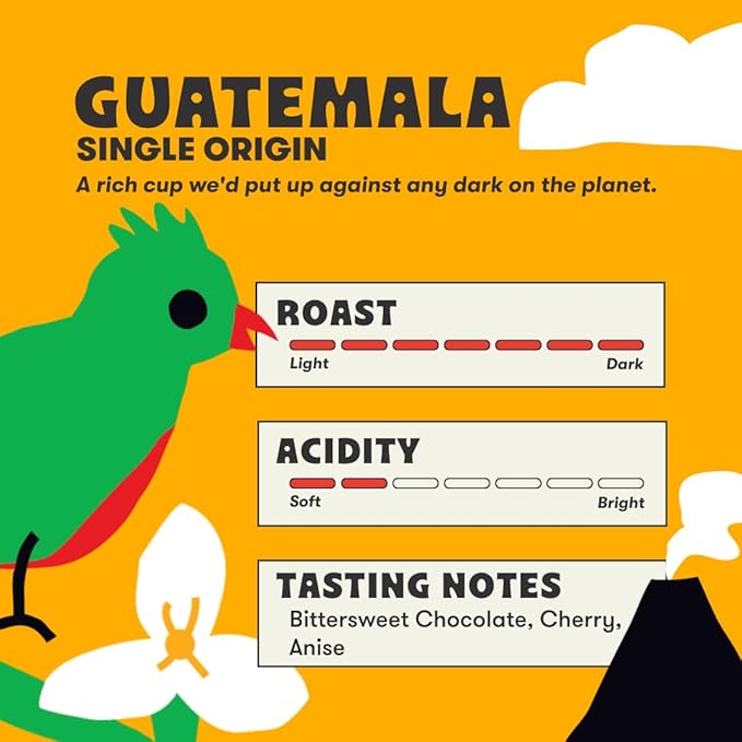 Peace Coffee Guatemala Single Origin Ground Dark Roast Coffee 5 lb Organic Fair Trade Smooth Deep Flavor Shade Grown Fresh Roasted