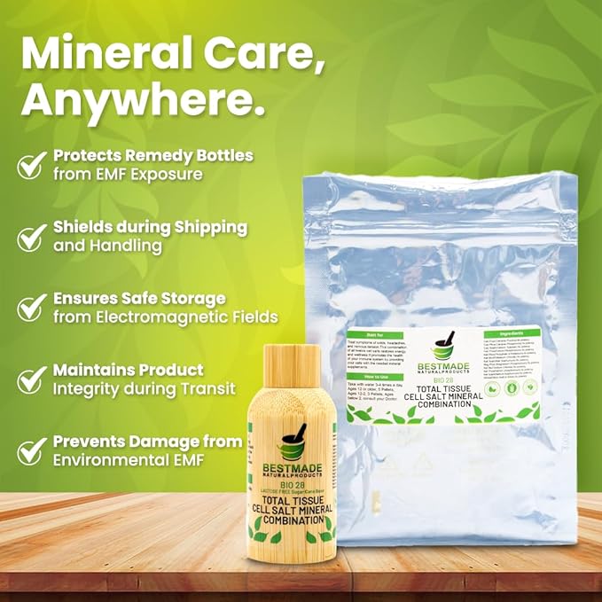 Bestmade Total Tissue Cell Salt Mineral Combination BIO28 Lactose-Free - Helps Body Absorb Nutrients Increases Energy Levels Improves Sleep Patterns and Restores Vitality Vegan 350 Pellets