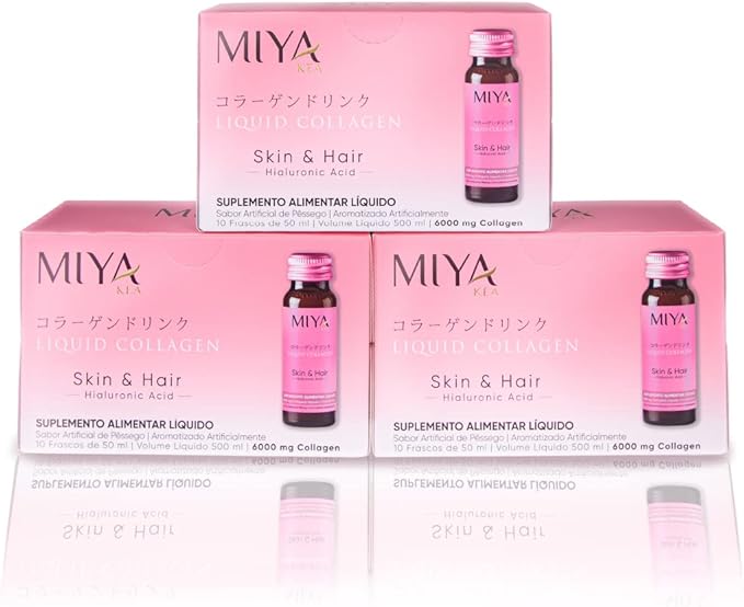 Skin &amp Hair Hydrolyzed Liquid Collagen – 6000 mg Collagen Peptides per Serving – with Vitamins and Minerals – Peach Flavor (30 Shots)