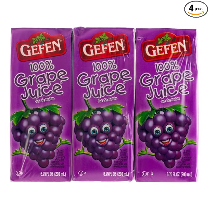 Gefen Juice Brick Grape 4pk