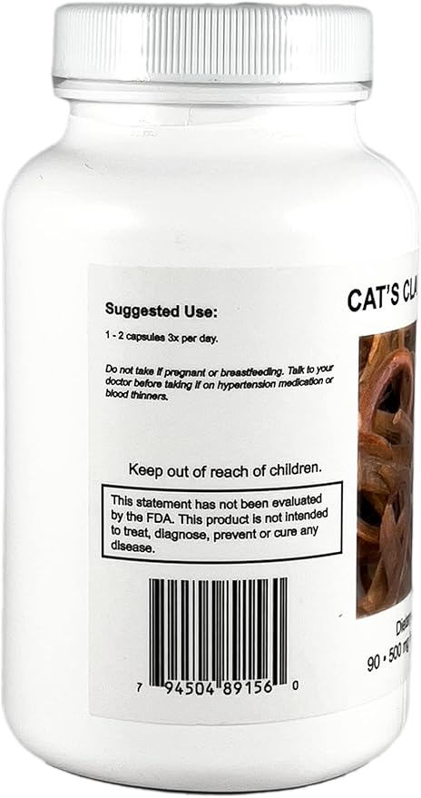 Supreme Nutrition Cat’s Claw Supreme 90 Pure Cat’s Claw Bark Vegetarian Capsules