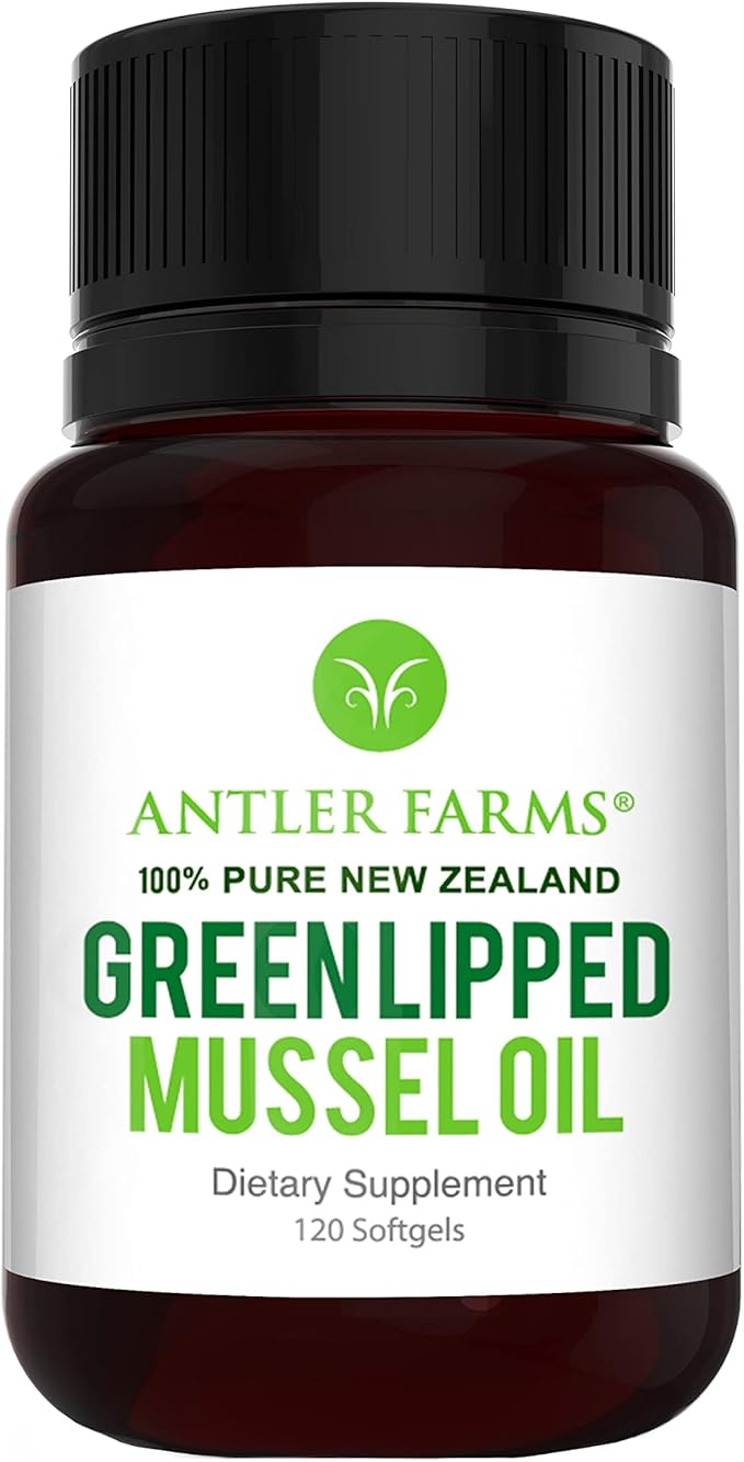 Antler Farms - 100% Pure New Zealand Green Lipped Mussel Oil Equiv. to 12500mg 120 Softgels - Powerful 125:1 Extract 2 Month Supply