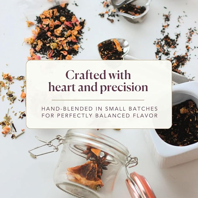 Plum Deluxe Creme Brulee Earl Grey Black Tea (60-80 Cups) Premium Loose Leaf Tea Leaves Hot or Iced Sweetener and Dairy Free No Artificial Flavors